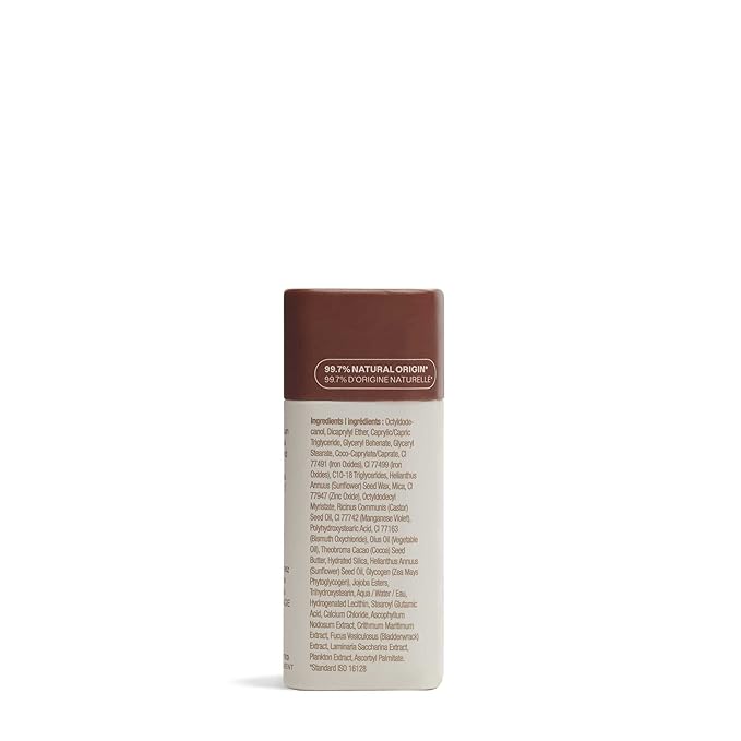 ATTITUDE Oceanly Plastic-Free Lightweight Bronzer Stick, Titanium Dioxide-Free, EWG Verified, Vegan & Cruelty-free Makeup, Ebony, 0.3 Ounces