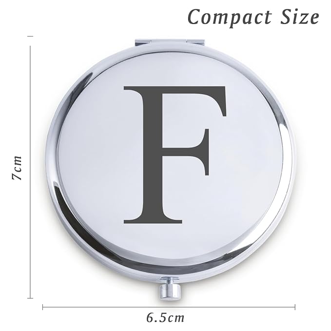 Personalized Gifts for Women Girls, Initial Compact Mirror, Unique Mothers Day Birthday Gifts for Friends Mom Wife Grandma Sister Daughter, 2025 Graduation Gifts for Her College Medical High School