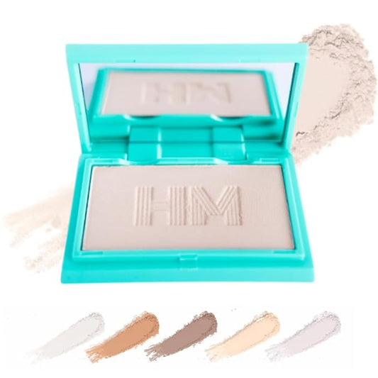 Haute Minute Smooth Setting Vegan Pressed Powder Compact and Matte Blurring Face Powder Foundation Full Coverage β Neutral Ivory β Talc-Free, For Oily & Dry Skin, Travel-Size Makeup with Mirror