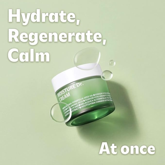 ISOI Moisture Dr. Soothing Duo - Tea Tree Ceramide Toner & Light Cream for Sensitive Skin, Korean Skincare