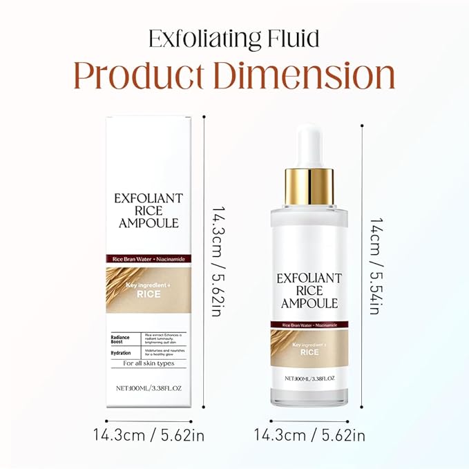 Black and White Rice Peeling Ampoule, 2025 Upgraded Soft Rice Exfoliating Face and Body Black and White Rice Exfoliant for All Skin Types (White+Black, 3.38 Fl Oz (Pack of 1))