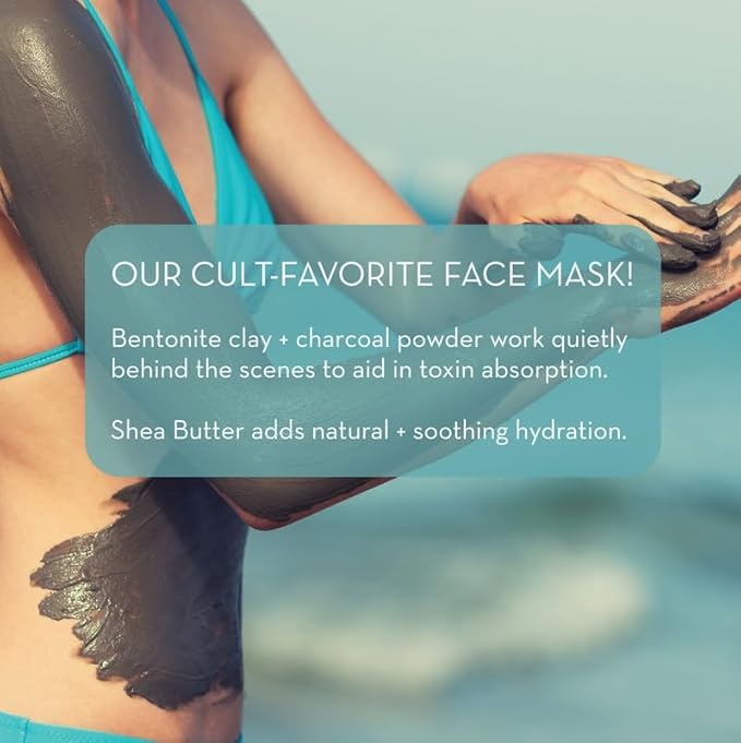 Pure Body Naturals Dead Sea Mud Mask - Face Mask and Body Mud for Acne, Blackheads, and Oily Skin - Facial Self Care for Men and Women - Minimize Pores with Deadsea Mud, Clay, Charcoal - 8.8 Ounce