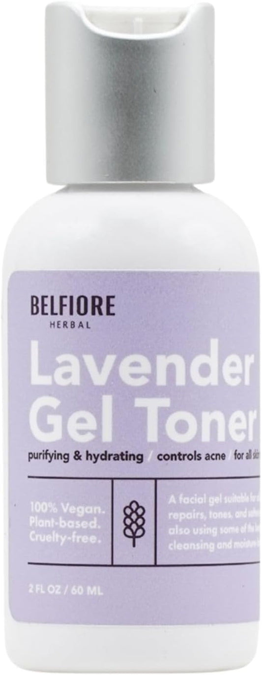 100% Natural Lavender Gel Toner | Organic | Alcohol Free with Aloe Vera | Hydrating, Soothing, Pore Minimizing, Antioxidant Skin Care | Made in The USA