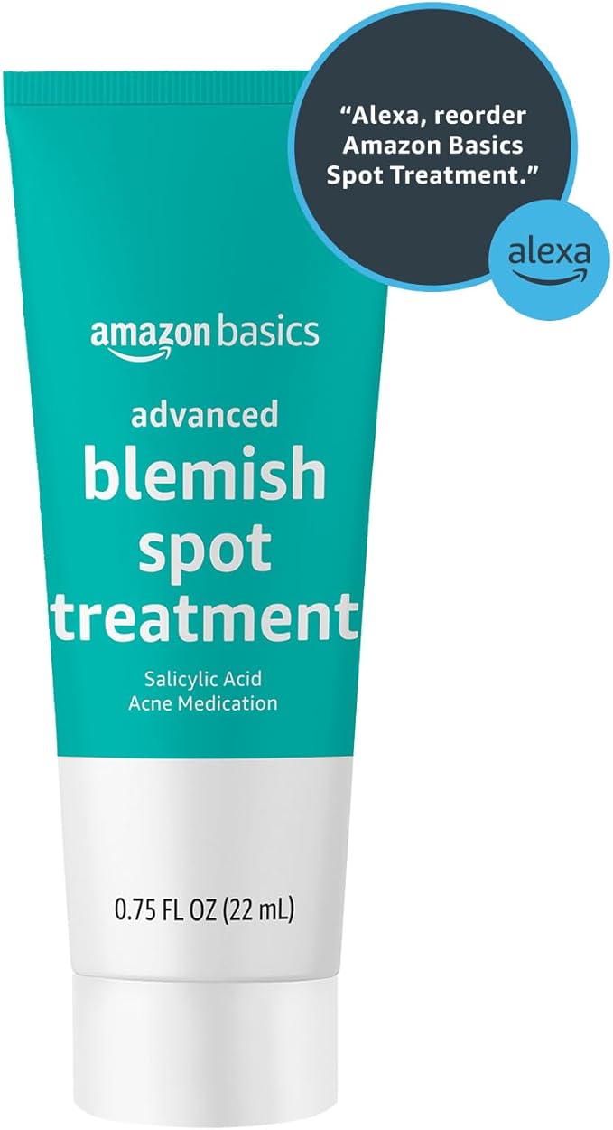 Amazon Basics Advanced Blemish Spot Treatment with 2% Salicylic Acid Acne Medication, 0.75 Fluid Ounces, 1-Pack