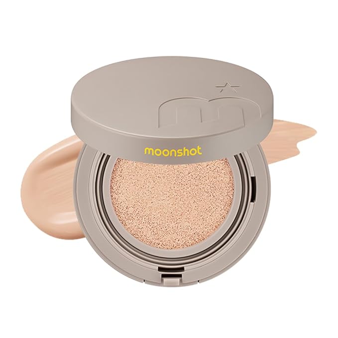 MOONSHOT KOREA Conscious Fit Cushion Foundation Medium Coverage, Long-Lasting & Buildable Foundation For A Smooth, Satin Finish, Vegan & Cruelty-Free,k-beauty (21C Cosmic Peach)