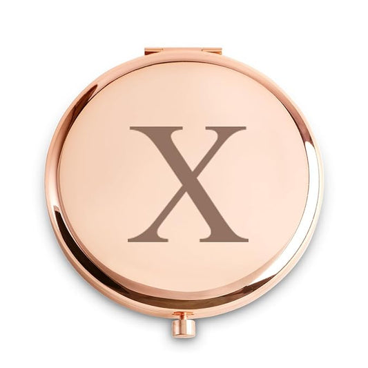 Personalized Gifts for Women Girls, Initial Compact Mirror, Unique Mothers Day Birthday Gifts for Friends Mom Wife Grandma Sister Daughter, 2025 Graduation Gifts for Her College Medical High School