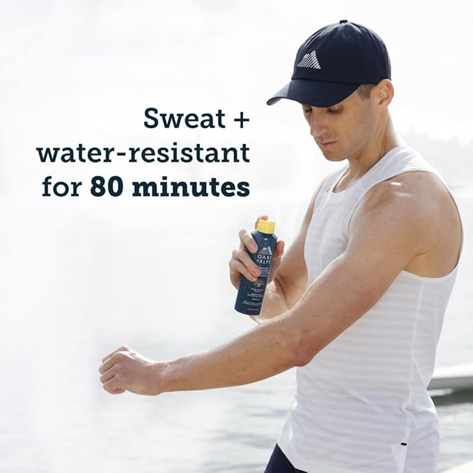 Oars + Alps Hydrating SPF 50 Sunscreen Spray, Naturally Derived Skin Care Infused with Vitamin C and Antioxidants, Water and Sweat Resistant, 6 Oz Each, 2 Pack