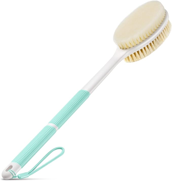 19'' Body Brush with Detachable Brush Head & 17''Back Scrubber for Shower