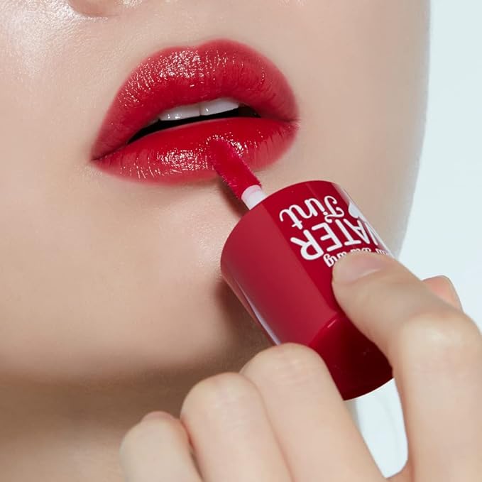 ETUDE Dear Darling Water Tint - Cherry Ade (9g) | Vivid Color Lip Stain with Moisturizing Weightless & Non-sticky Finish Lip Stain | Smudge-proof Lip Tint | Korean Makeup, Kbeauty