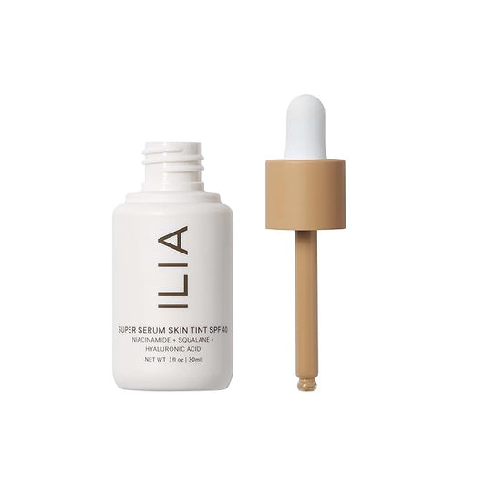 ILIA - Super Serum Skin Tint SPF 40 | Non-Comedogenic, Vegan, Lightweight to Help Against Blue Light, + Pollution while Hydrating, Smoothing, + Refining (Paloma ST9, 1 fl oz | 30 ml)