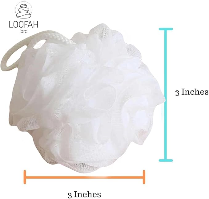 20 Blue and White Bath or Shower Sponge Loofahs Pouf Medium Mesh Wholesale Bulk LOT
