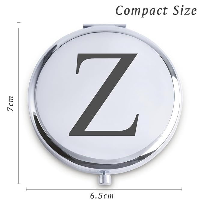 Personalized Gifts for Women Girls, Initial Compact Mirror, Unique Mothers Day Birthday Gifts for Friends Mom Wife Grandma Sister Daughter, 2025 Graduation Gifts for Her College Medical High School