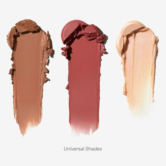 EarthsCure Glow Trio - 3 Piece Set. Contains a Bronzer, Blush, and Highlighter. Buildable Cream Sticks For a Luminous, Natural, and Youthful Look