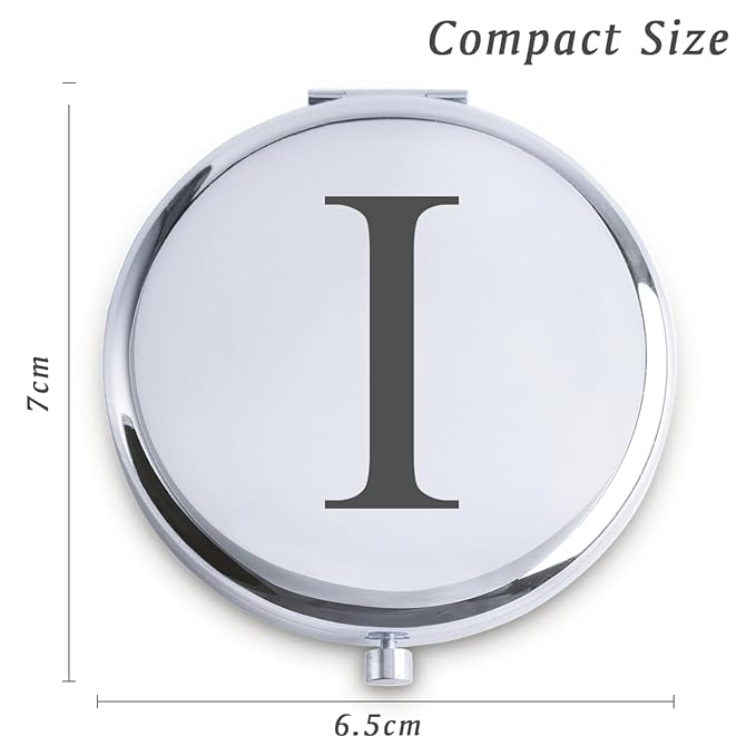 Personalized Gifts for Women Girls, Initial Compact Mirror, Unique Mothers Day Birthday Gifts for Friends Mom Wife Grandma Sister Daughter, 2025 Graduation Gifts for Her College Medical High School