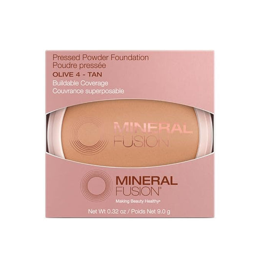 Mineral Fusion Pressed Powder Foundation, Olive 4, 0.32 Ounce (Pack of 2)