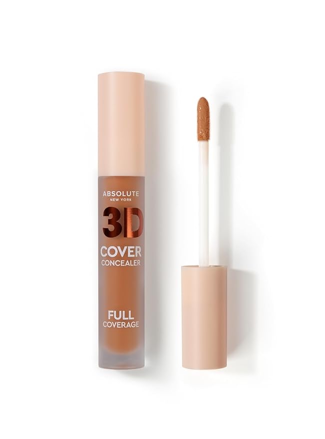 Absolute New Yor 3D Cover Concealer, Full Coverage Concealer for Flawless Skin, Long-Lasting Formula, Ideal for Concealing Imperfections