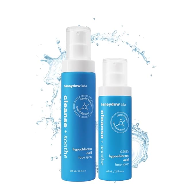 Hypochlorous Acid Spray β HOCl Face & Body Mist for Acne, Eczema & Irritation β Multi-Purpose Skin Repair β Eyelid Cleanser, Post-Workout/Procedure, Scalp & Sensitive Skin (2 oz+6.8 oz)