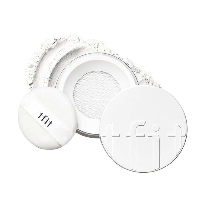 Translucent Set Finishing Powder - Sebum Control Face Loose Powder, Matte & Silky Finish, Lightweight, Long-lasting, Korean Makeup, 0.24 Oz. (01 White, 0.24 Oz.)