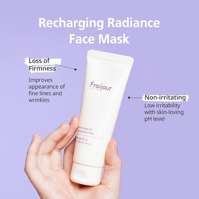 Retin-Collagen 3D Core Radiance Mask β Firming Wash-Off Mask with Peptides & Bakuchiol, Tightens & Nourishes Skin, Restores Radiance & Glow, For All Skin Types, 2.54 fl.oz.