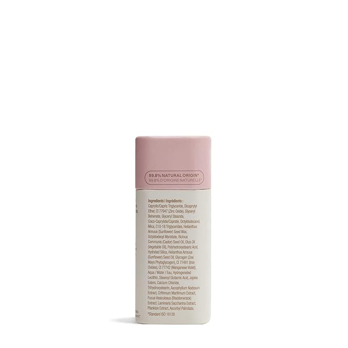 ATTITUDE Oceanly Plastic-Free Lightweight Blush Stick, Titanium Dioxide-Free, EWG Verified, Vegan & Cruelty-free Makeup, Silky Pink, 0.3 Ounces