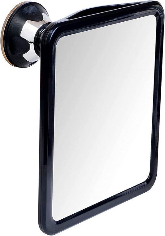 MIRRORVANA Fogless Shower Mirror for Shaving with Upgraded Suction, Dual Anti Fog Design, Shatterproof Surface & 360Β° Swivel, 8" x 7"