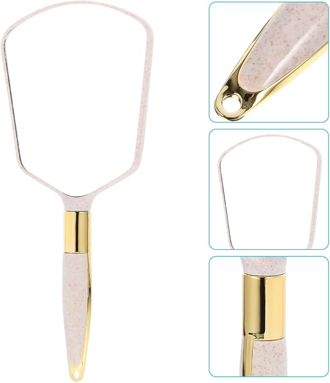 Hand Mirror for Women, Small Hand Mirror Handheld Mirror with Handle Comestic Makeup Mirror for Travel Purse Grooming
