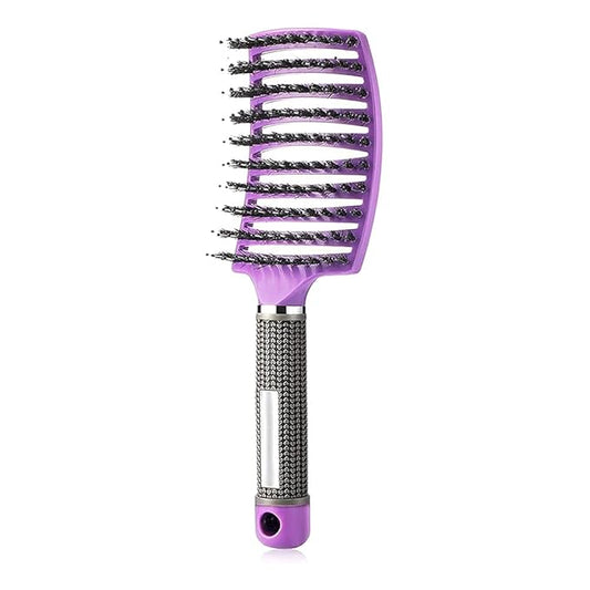 Ultra Magical Detangler Brush, For Wet Or Dry Detangling HairBrush For Men, Women And Kids (Purple)