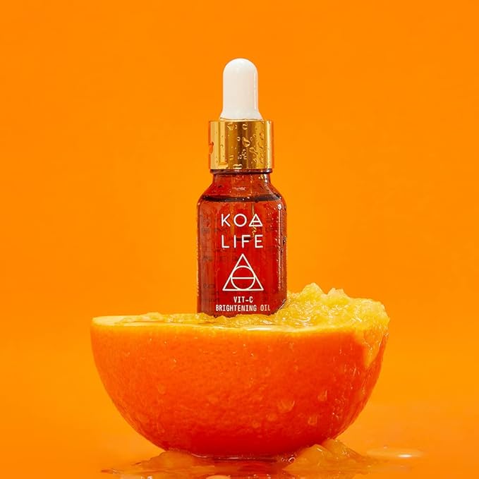 Vitamin C Collection - Bundle Discount | Vit-C Brightening Cleanser 30ML & Vit-C Brightening Oil 15ML & Gua Sha Massage Tool | Anti-Aging, Treats Hyperpigmentation, Brightens, Evens Skin Tone