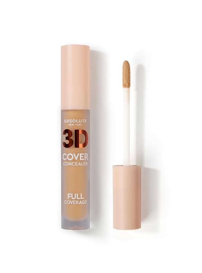 Absolute New Yor 3D Cover Concealer, Full Coverage Concealer for Flawless Skin, Long-Lasting Formula, Ideal for Concealing Imperfections