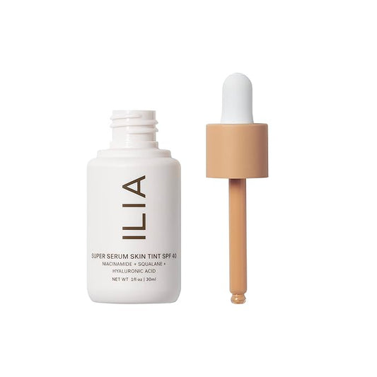 ILIA - Super Serum Skin Tint SPF 40 | Non-Comedogenic, Vegan, Lightweight to Help Against Blue Light, + Pollution while Hydrating, Smoothing, + Refining (Kai ST6.5, 1 fl oz | 30 ml)