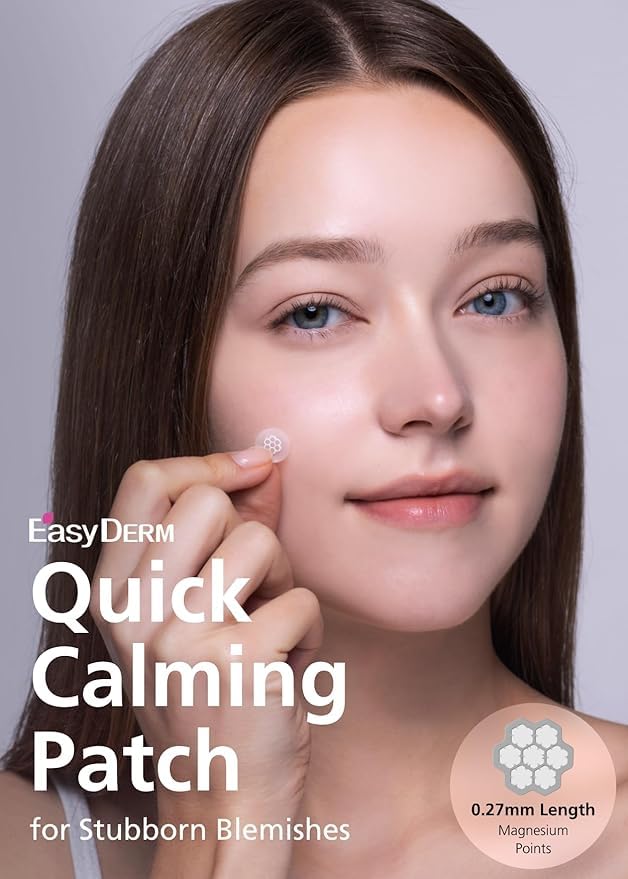 EasyDerm Magnesium Pimple Patches β Hydrocolloid Acne Spot Treatment with Ampoule & Tweezer, 10 Calming Zit Stickers by Daewoong, μ΄μ§λ€, λμ
μ μ½