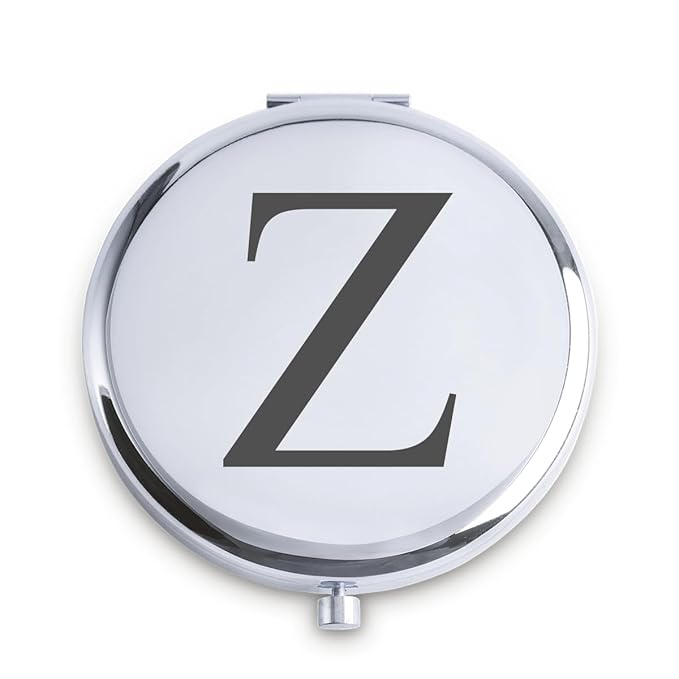 Personalized Gifts for Women Girls, Initial Compact Mirror, Unique Mothers Day Birthday Gifts for Friends Mom Wife Grandma Sister Daughter, 2025 Graduation Gifts for Her College Medical High School