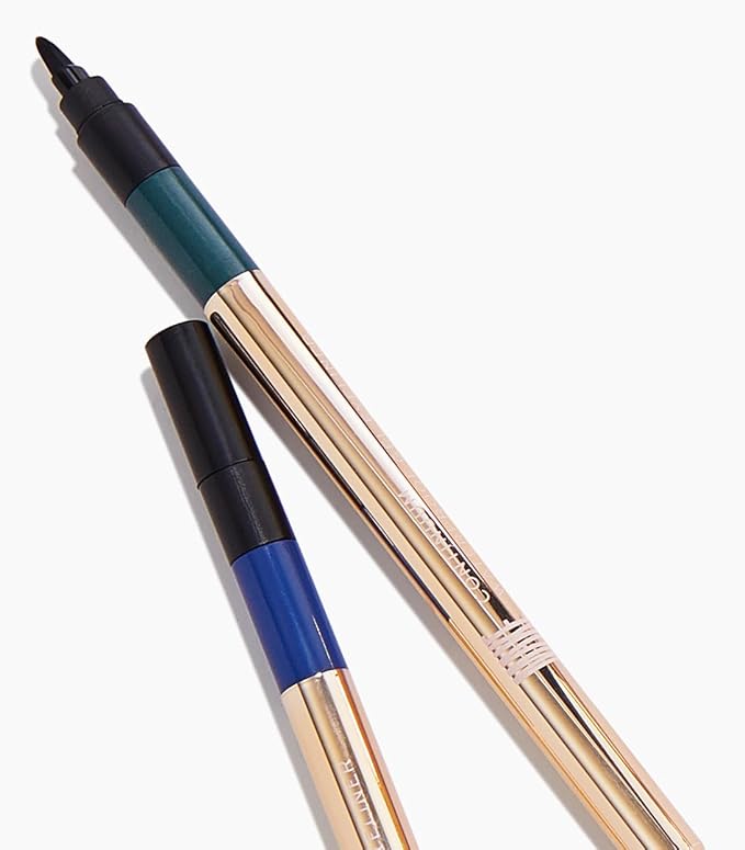 MAKE Beauty Continuum Waterproof Gel Eyeliner Pencil. Creamy, Pigmented Multi-Use, including Waterline with Built-in Sharpener and Blending Brush. Smudge-Proof Makeup. Shade - Emerald, Green