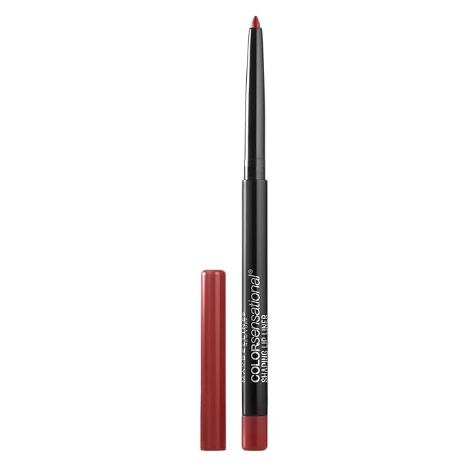 Maybelline Color Sensational Shaping Lip Liner with Self-Sharpening Tip, Brick Red, Red, 0.01 oz (Pack of 2)