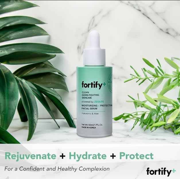 9-in-1 Hyaluronic Acid Serum for Face with Aloe & Zeolite - Natural Germ-Fighting Skincare, Derm-Tested - Moisturizing & Protecting, Clean Beauty, Made in Korea - 50ML/1.67Fl Oz