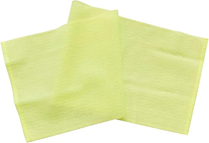 Premium Exfoliating Washcloth Towe l(2 Color-Yellow Blue) Korean Loofah Bath Sponge Long Back Scrubber African Bath Sponge African Long Net for Shower/It Becomes Softer as You use.by NOPIGO
