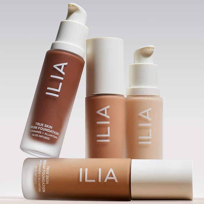 ILIA - True Skin Serum Foundation | Non-comedogenic, Cruelty-Free, Vegan, Weightless Feel, Buildable Coverage, Safe For Sensitive Skin (Bimini SF14)