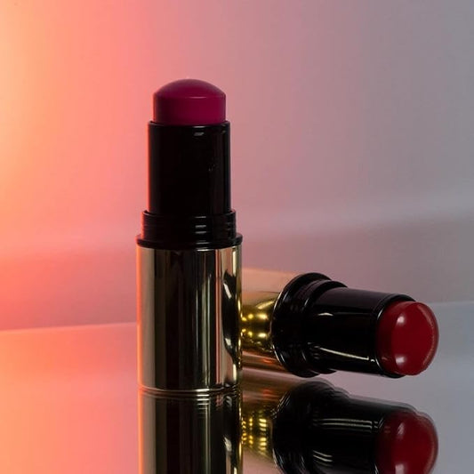 MAKE Beauty Heat Stroke Cream Blush Stick for Cheeks with Natural Hydrating Dewy Finish. Creamy Gel Blush Balm - Shade Inflamed, Coral Orange Cheek Tint