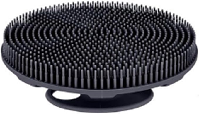 Silicone Body Scrubber, Handheld Shower Cleansing Brush, Black