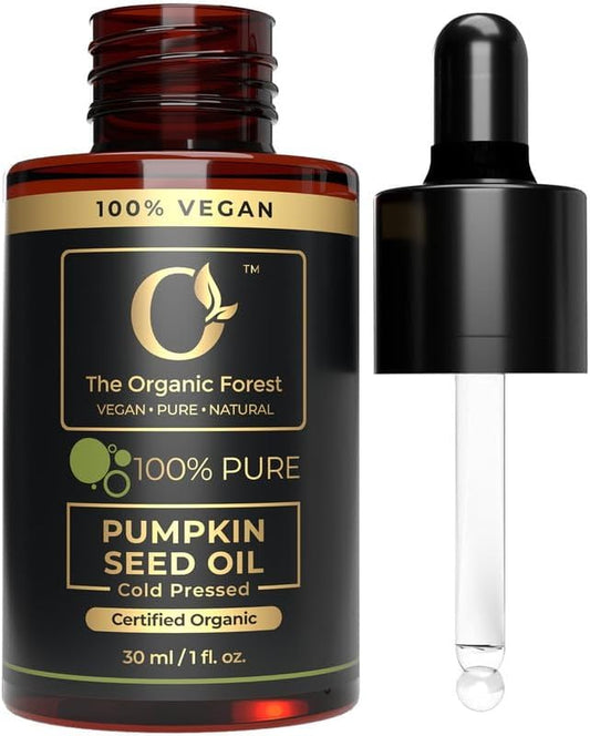 100% Plant Based Organic Pumpkin Seed Oil for Hair Growth - Pure, Cold-Pressed, Nutrient-Rich Pumpkin Oil for Stronger, Fuller Hair | Rich in Vitamins & Minerals - Multi-Purpose Use for Beauty