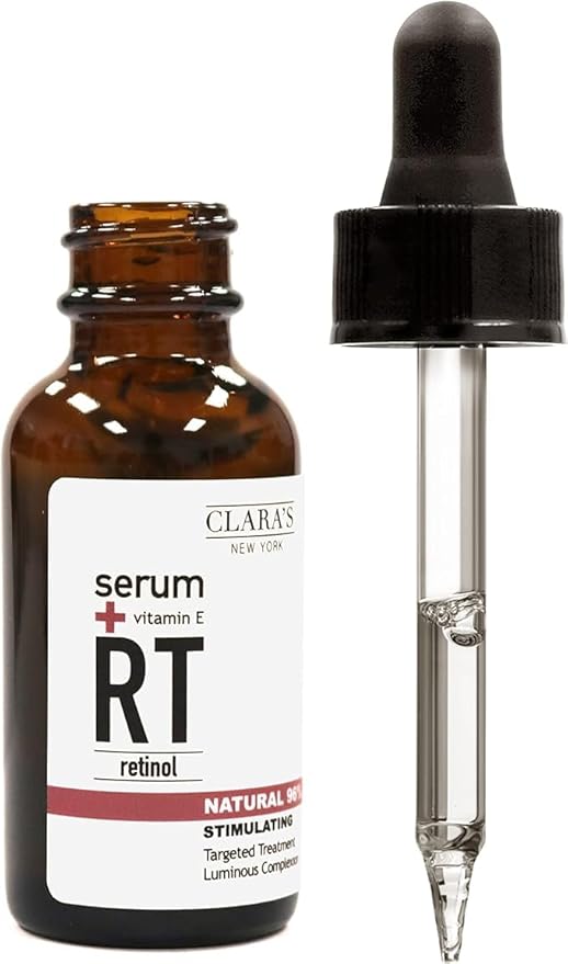 CLARA'S NEW YORK Retinol Facial Serum with Vitamin E β Anti-Aging, Wrinkle & Fine Line Reduction β Hydrating Face Serum β 30ml / 1 fl oz β Made in USA