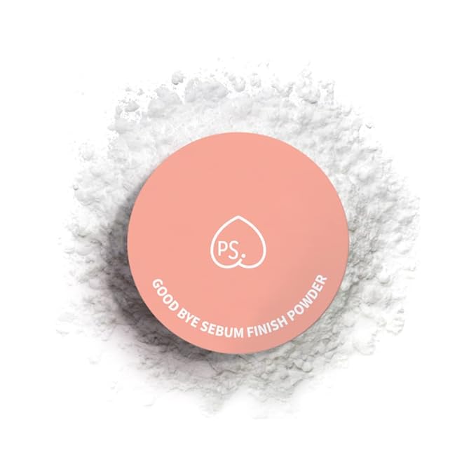 Goodbye Sebum Control Finish Powder 5g β Lightweight Oil-Absorbing Face & Hairline Powder for Long-Lasting Soft Matte Finish (Peach)