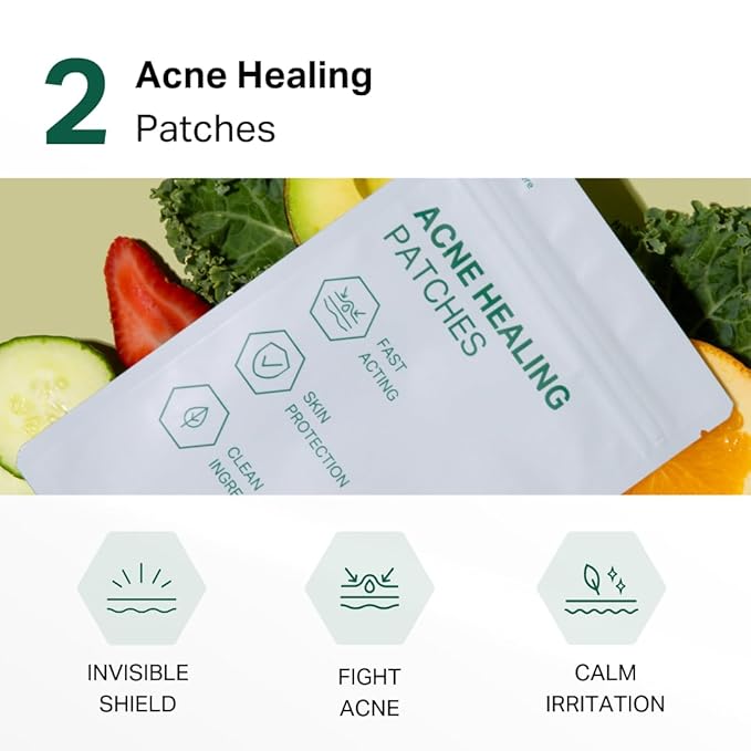 YβOUR Essential Acne Treatment Duo: Spot Treatment & Healing Patches; Pimple Clearing, Pore Minimizing Skincare. Made in USA. Basic Routine for All Skin Types