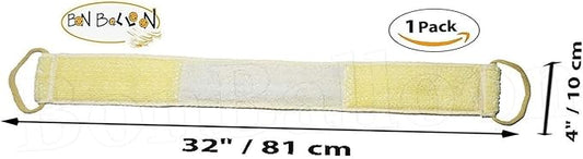 1 Pack Bath Loffa Lofa Luffa Loofa Loofah Premium (32"" x 4"" / 81 x 10 cm) Pouf Mesh Long for Back Handled Handle Exfoliating Shower Egyptian Body Luxurious