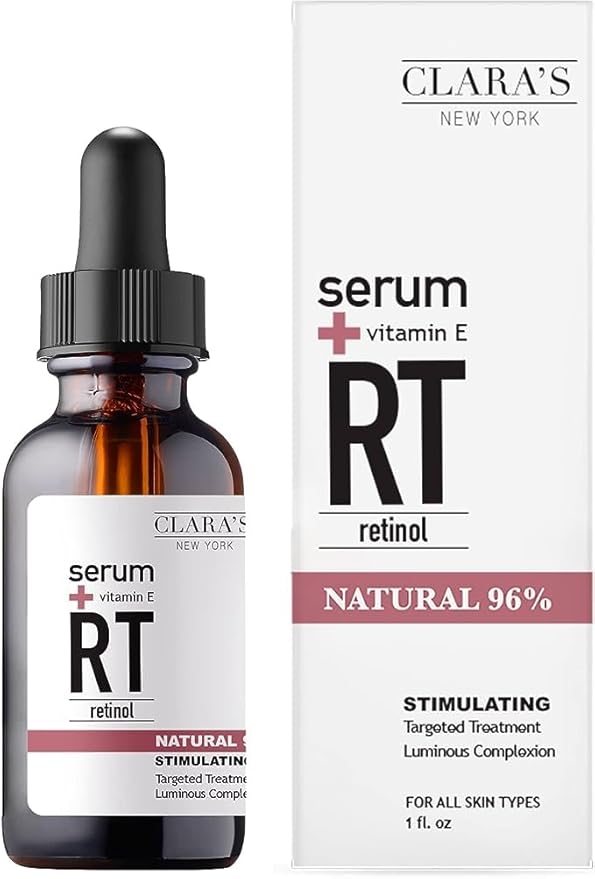 CLARA'S NEW YORK Retinol Facial Serum with Vitamin E β Anti-Aging, Wrinkle & Fine Line Reduction β Hydrating Face Serum β 30ml / 1 fl oz β Made in USA