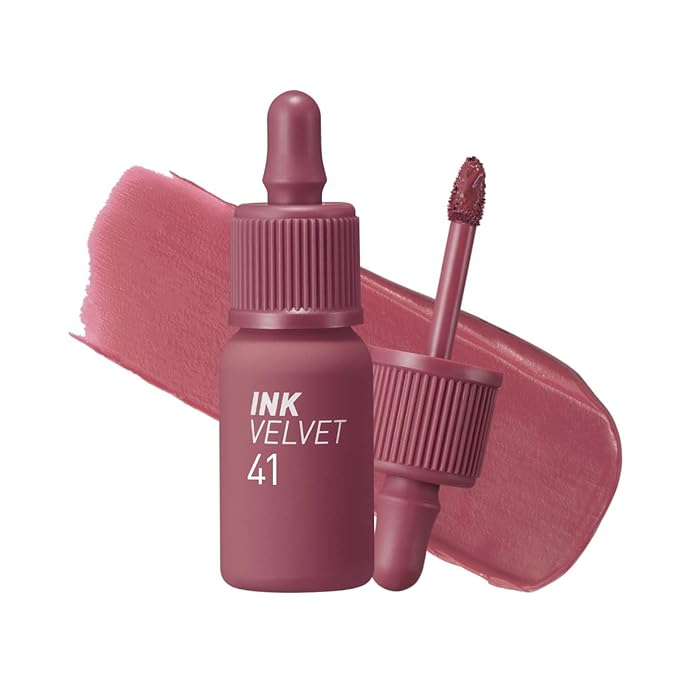 Peripera Ink the Velvet Lip Tint - High Pigment Color, Longwear, Weightless, Not Animal Tested, Gluten-Free, Paraben-Free (041 COOL OFF ROSY (NEW))