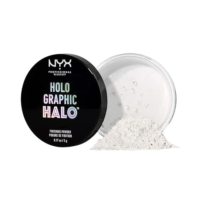 NYX PROFESSIONAL MAKEUP Holographic Halo Finishing Powder, Mermazing, 0.17 Ounce