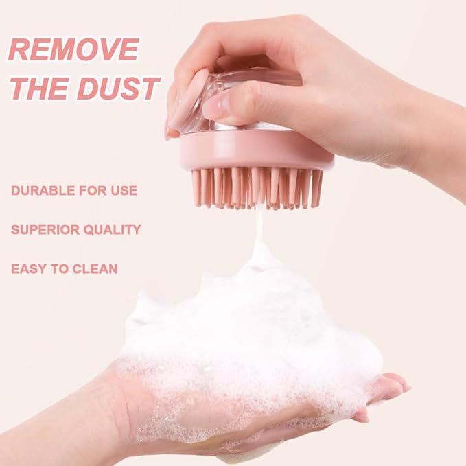 Shower Brush for Body - Silicone Cradle Cap Brush - 2-in-1 Soft Bath with Bubbler 2PCS