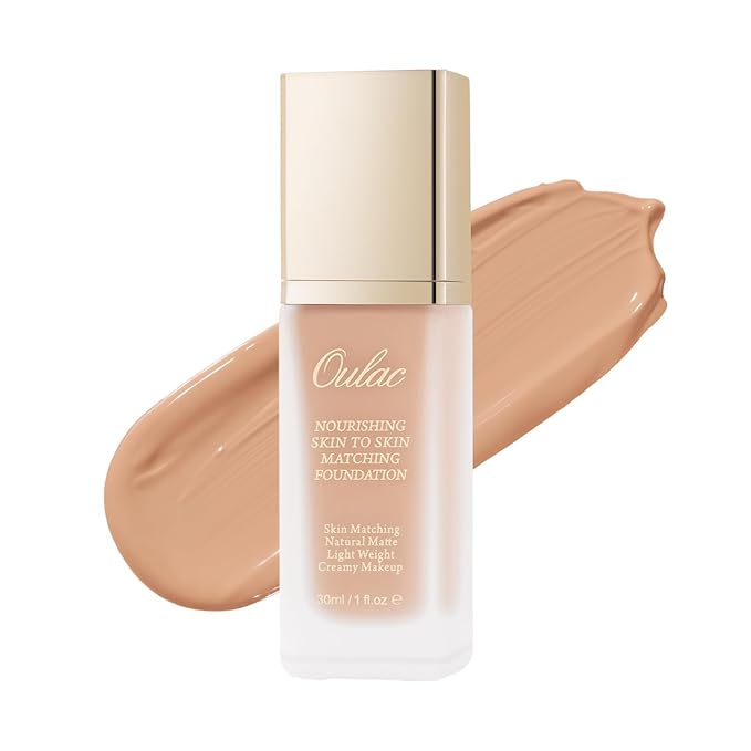 Oulac Foundation Make Up - Skincare Infused With Aloe Leaf and Vitamin E, Medium to High Coverage Liquid Vegan Foundation 30ml, Shade: Honey 09
