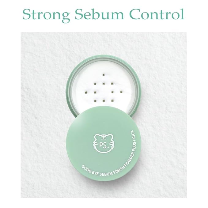 Goodbye Sebum Control Finish Powder 5g β Lightweight CICA Face & Hairline Powder for Oil Control and Long-Lasting Soft Matte Finish (CICA)